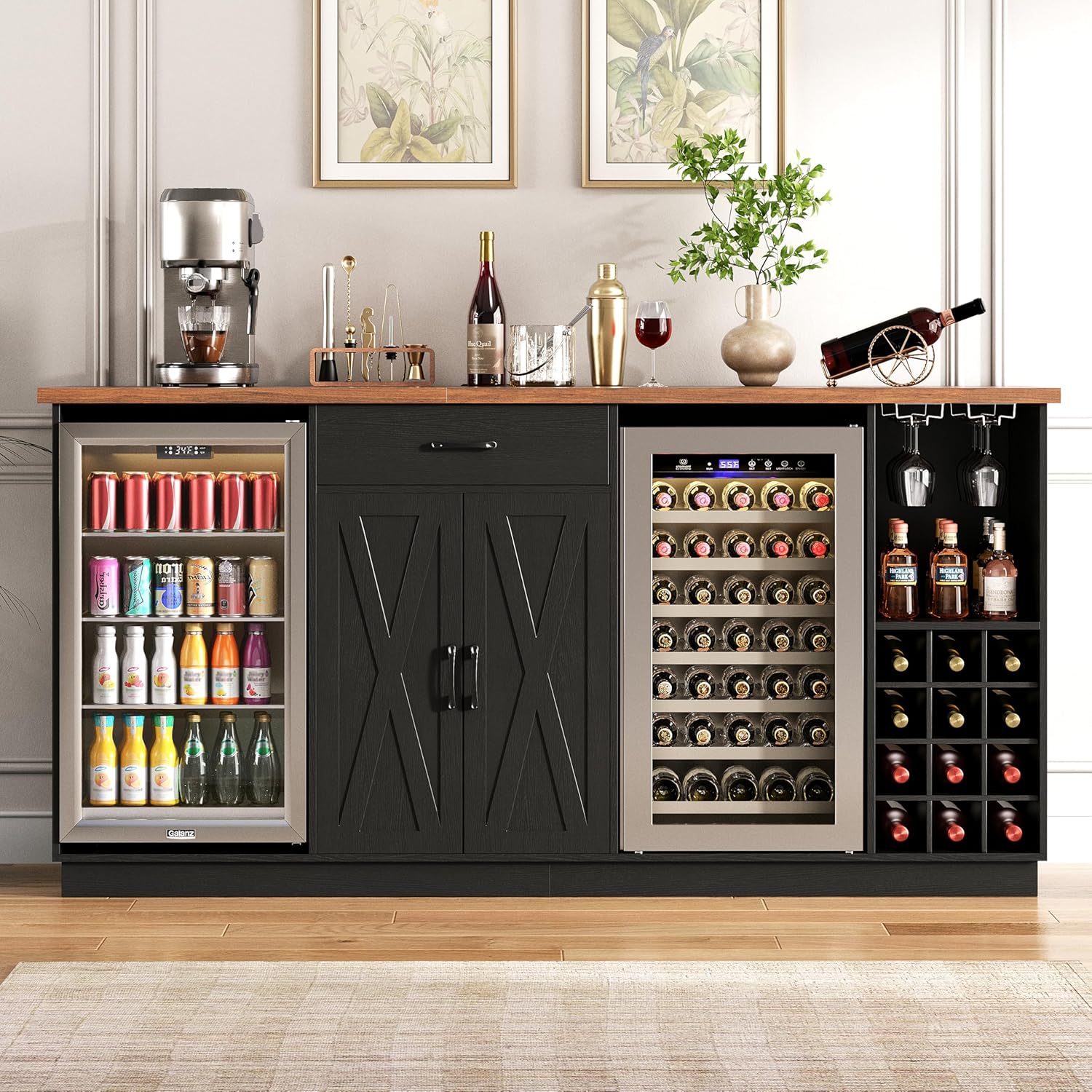 Wine Beer Liquor - 78.74 inç Büyük Kahve Bar Dolabı
