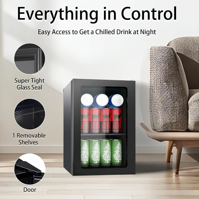 24 Kutulu Cam Kapılı Mini Buzd - Wine Beer Mini Fridge incelemesi ve fiyatı